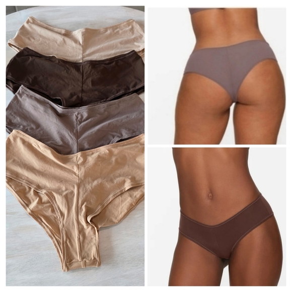 SKIMS Other - 4pcs NWOT SKIMS FITS EVERYBODY HIPSTER/XL/ MICA, COCOA, UMBER, SIENNA
